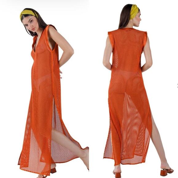 NWT My Beachy Side Camelia Knit Mesh Coverup Sz M MSRP $280